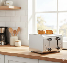 Caterlite 4-Slot Stainless Steel Commercial Toaster CP929 – 1.6kW – Dual Control