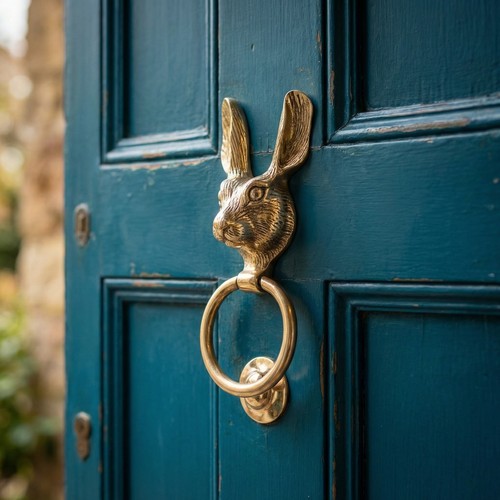 Classical solid brass rabbit - brass,