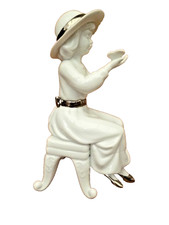 Annie Rowe Leonardo Collection Girl Seated with Butterfly