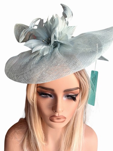 Light blue headband - headband, fascinator