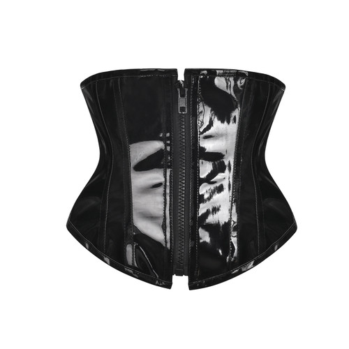 Steampunk corset top sexy pvc - top,