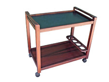 Vintage Rosewood Bar Cart Mid