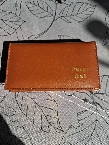Vintage brown leather covered - leather,