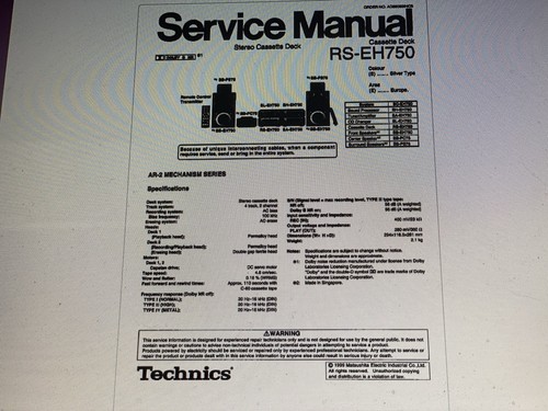 Technics eh750 service - ,