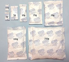TYVEK Silica Gel Desiccant Packs - Moisture Absorber Bags All Sizes 0.5g to 250g