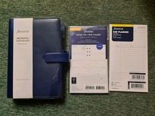 Genuine Filofax Metropol Personal Organiser Navy Blue with 2026 Diary Brand New