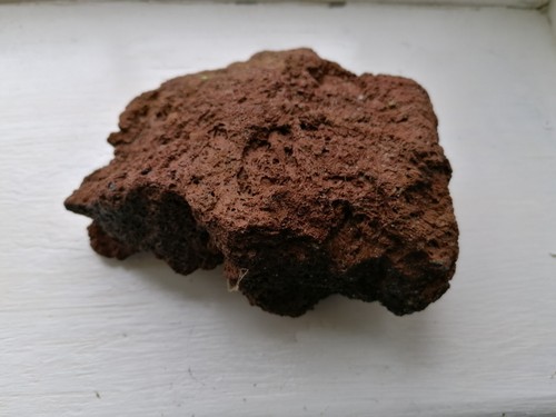 Natural red lava - red, stone