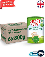 Cow & Gate 1 First Infant Baby Milk Powder Formula, from Birth, 800g (Pack of 6)