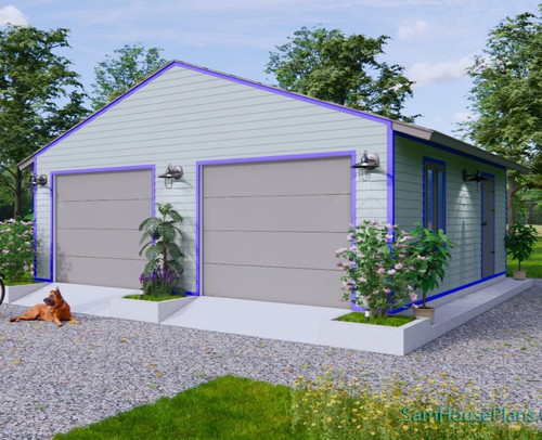 24x24 feet cars garage - 24x24,