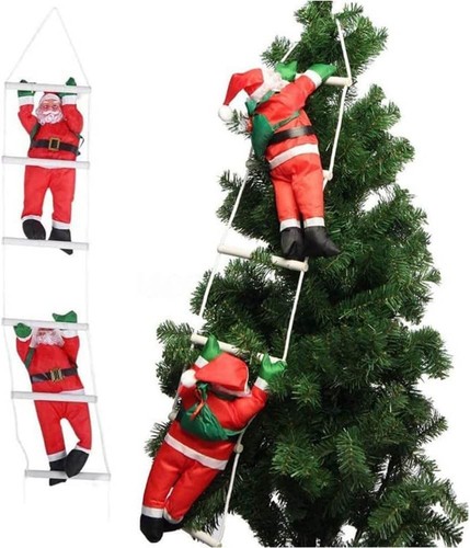 Santa claus climbing rope - santa,