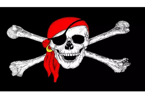 Skull crossbones pirate - skull, flag