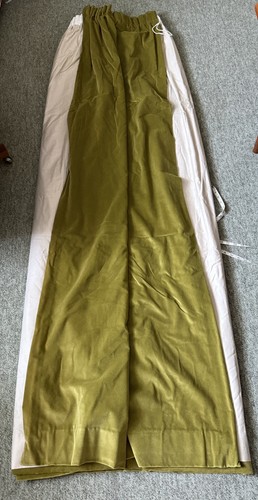 Vintage velvet curtains green - vintage,