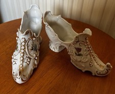 Vintage Porcelain Shoes Ornate