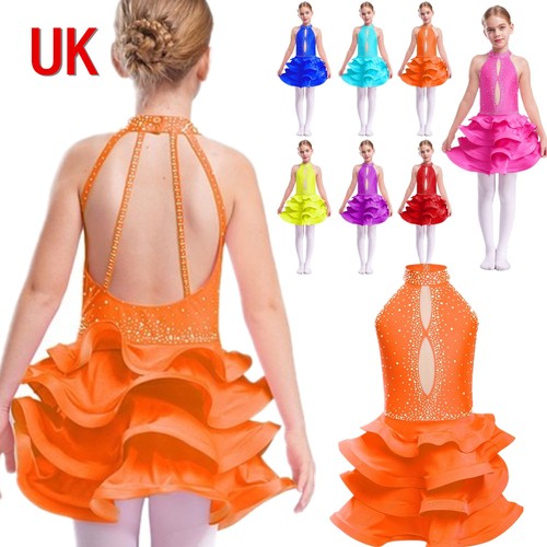 Girls latin dress sparkly - latin,