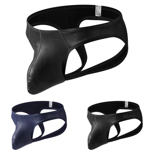 Black mens wet look - black,