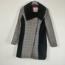 Jack Murphy Chelsea Coat UK 12 Shetland Wool Ladies Day Houndstooth Moon Fabric