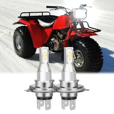 For Honda Big Red 250 ATC250ES 1985-1987 LED Headlight Kit H4 6000k White Bulbs