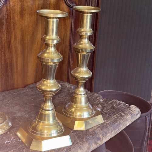Antique pair brass - pair, of