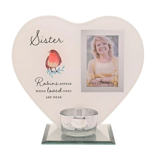 Sister robin heart - robin, glass