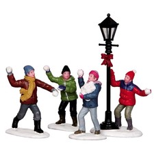 Lemax Figurine - Snowball Fight!, Set of 4