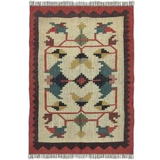 Kilim Wool Jute Rug Natural