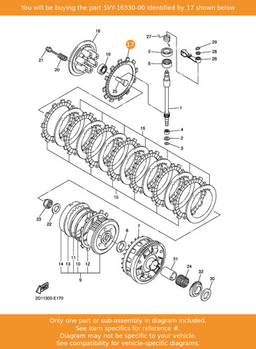 Yamaha plate friction 2 - plate,,