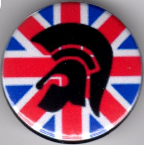 Trojan skinhead pin button - trojan,