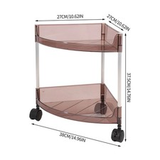  2/3/4 Tiers Kitchen Storage Trolley Rack Fruit Shelf Tray Cart with Wheels