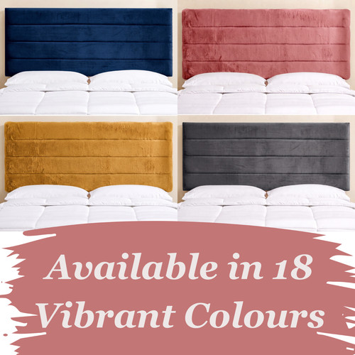 Elegant plush headboard - 24'',