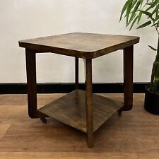 Art Deco Dark Wood Veneer Square Tea Trolley/Side Table