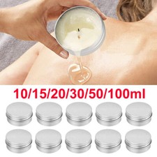 10/100pcs Durable Silver Aluminum Cosmetic Pot Lip Balm Jar Containers Empty Tin