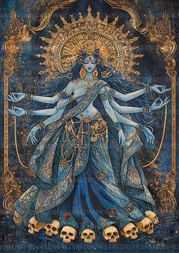 Kali art print hindu goddess - kali,