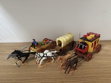 Timpo: package/collection of carriages - stagecoach, covered wagon, flat wagon