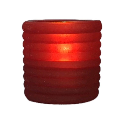 Dark red mate - red, ribbed