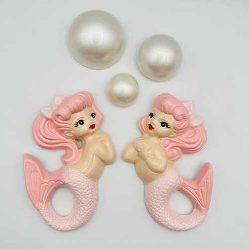 Mermaids chalkware kitsch - mermaids,