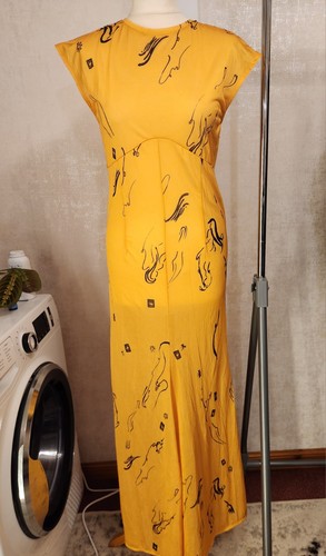 Zara mustard yellow abstract - mustard,