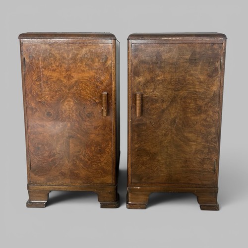 Pair 1930s burr walnut - pair,