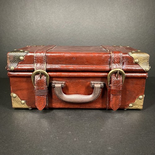 Vintage wooden faux - wooden,, leather
