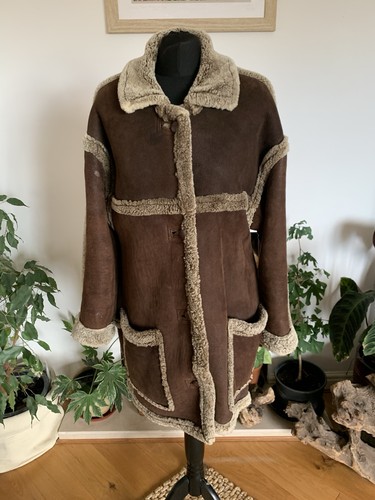 Vintage brown sheepskin - brown,
