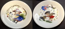 2x rare DECORATIVE NURSERY RHYME PLATES by Barratts of Staffordshire