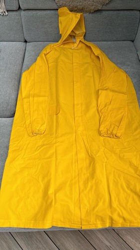 Mens yellow pvc raincoat - mens, large