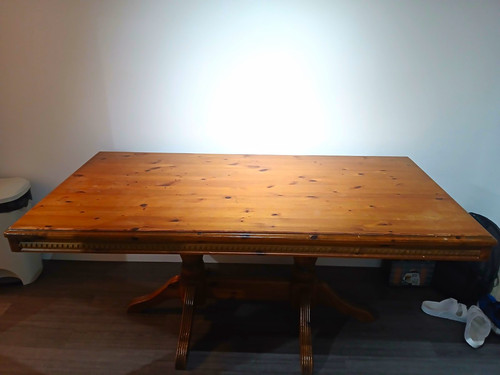 Large solid pine dining table - large,