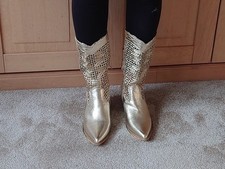 Cowboy boots gold size - boots,