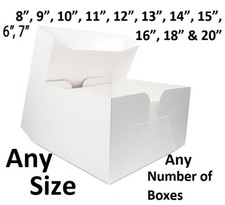 White Cake Boxes for Wedding Birthday Cakes 8,9,10,11,12,13,14,15,16,18,20" Box
