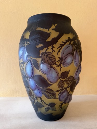 Galle style cameo glass vase - galle,