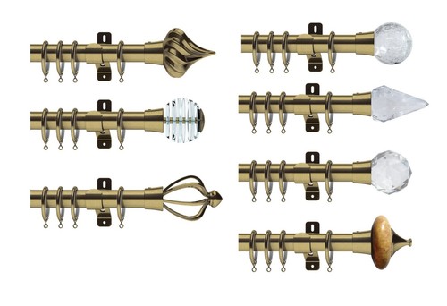 Curtain pole antique - antique, brass