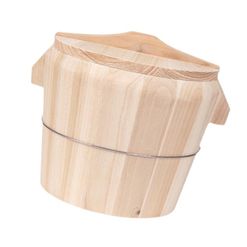 Sushi rice bowl wooden - wooden, steamed