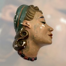 Art Deco Chalk ware Wall Mask