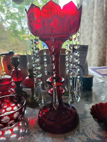 Cranberry red mantle luster - mantle,