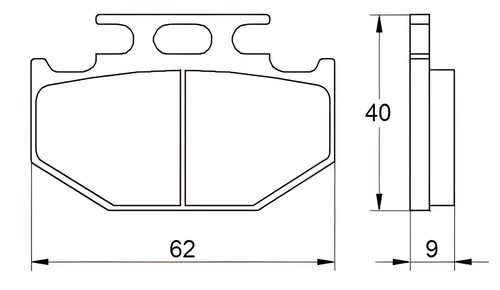Rear recessed brake pads for - recessed,
